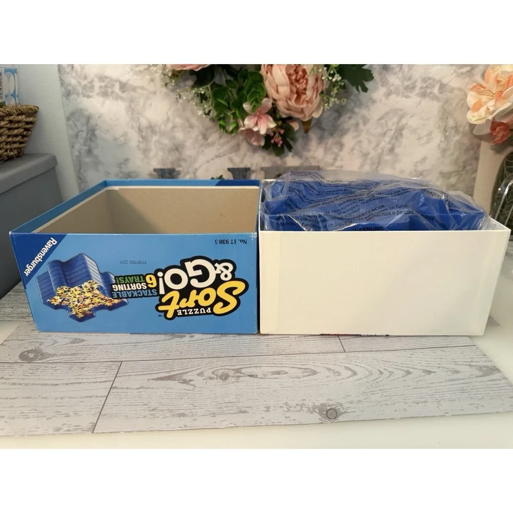 PUZZLE SORT‎ & GO! NIB 6 Stackable Sorting Trays for 1000 Piece Jigsaw Puzzles